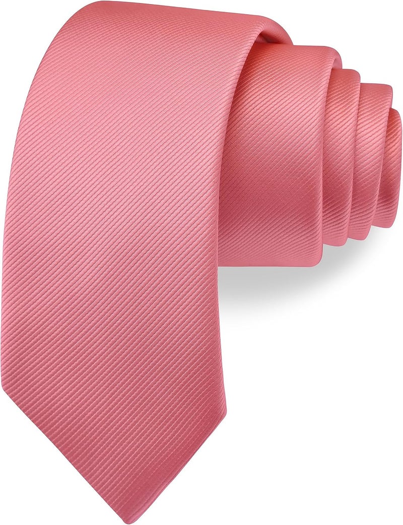 Branduce 2.4"（6cm） Solid Pure Color Skinny Tie Plain Slim Necktie for Men - Image 1